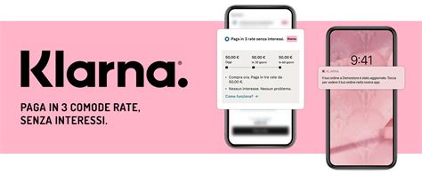 Paga con Klarna in 3 rate senza interessi .